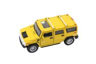 Auto Kinsmart Hummer H2 SUV kov/plast 12cm na zpětné natažení 4 barvy 12ks v boxu