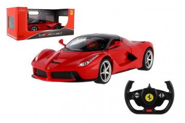 Auto RC Ferrari RASTAR červené plast 32cm 2,4GHz na dálk. ovládání na baterie v krabici 43x19x23cm