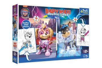 Puzzle MAXI oboustranné 2x10 dílků Hrdinští psi Tlapková patrola/Paw patrol v krab. 40x27x6cm 24m+