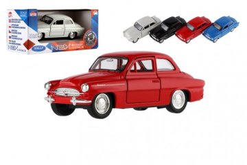 Auto Welly Škoda Octavia 1959 kov/plast 11cm 1:34-39 na volný chod 4 barvy v krabičce 15x7x7cm