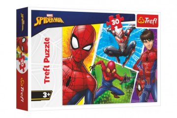 Puzzle Spiderman a Miguel/Disney 27x20cm 30 dílků v krabičce 21x14x4cm