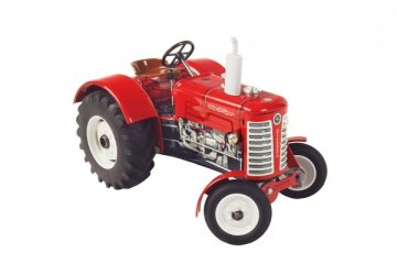 Traktor Zetor 50 Super červený na klíček kov 15cm 1:25 v krabičce Kovap