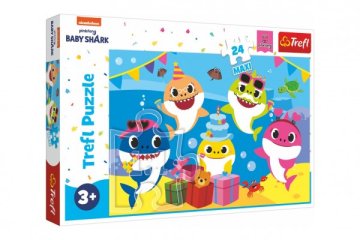 Puzzle maxi 24 dílků Baby Shark 60x40cm v krabici 40x27x4,5cm