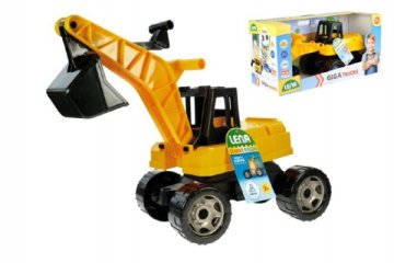 Bagr žlutočerný Giga Trucks plast 70cm v krabici 70x35x29cm